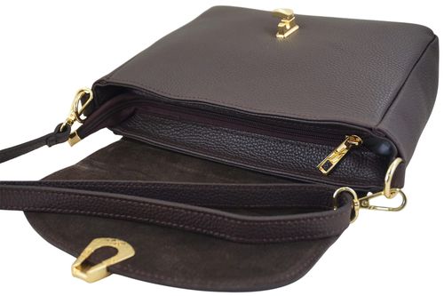 Torebka Barberinis ze złotym zapięciem - Brązowa ciemna na Arena.pl