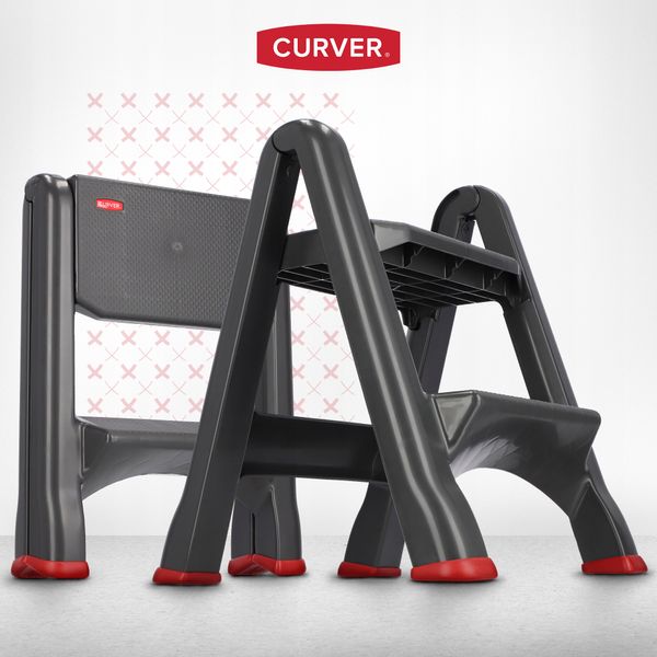 Curver 155160 Taboret Składany Grafitowy Do 150kg zdjęcie 2