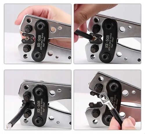 ZACISKARKA HEX PRASKA KOŃCÓWEK KABLI TULEJEK PRZEWODÓW 6-50 MM2 na Arena.pl