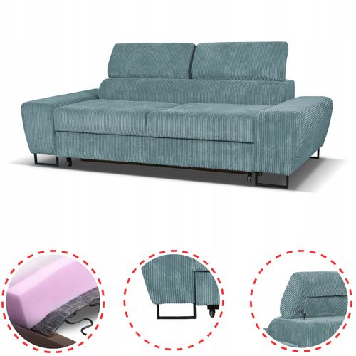 Zestaw mebli wypoczynkowych Savio Sofa 2os fotele j. zieleń Family Meble na Arena.pl