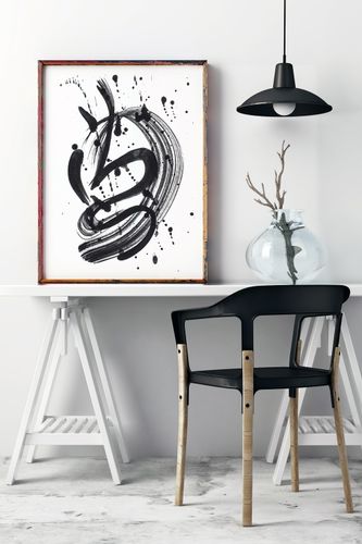 Plakat mazy czarna farba 21x29,7 cm A4 na Arena.pl