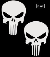 Naklejki Samochód Wlepki Mściciel Punisher Czarna Komplet 2 Sztuk 4 x 5cm