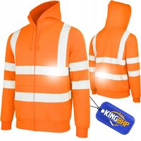 Ciepła Bluza robocza z kapturem DRESOWA OSTRZEGAWCZA 2 kat. ODBLASKOWA OC