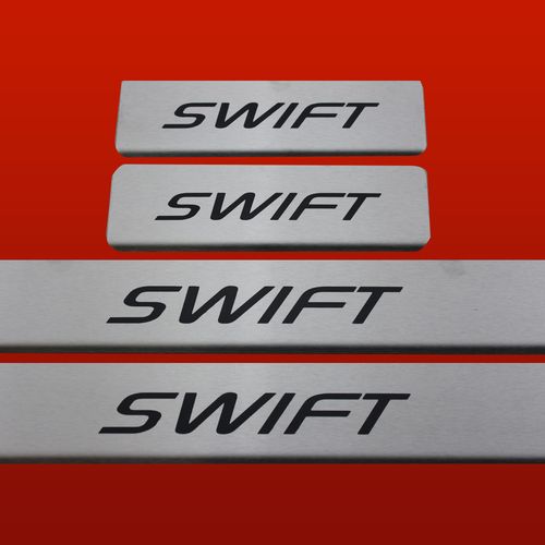 Listwa progowa SUZUKI SWIFT MK4 Stal nierdzewna 304 mat z czarnymi literami na Arena.pl