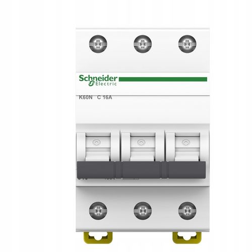 Schneider Wyłącznik Nadprądowy C 16A 6kA AC 3P 3-Fazowy K60N A9K02316 na Arena.pl