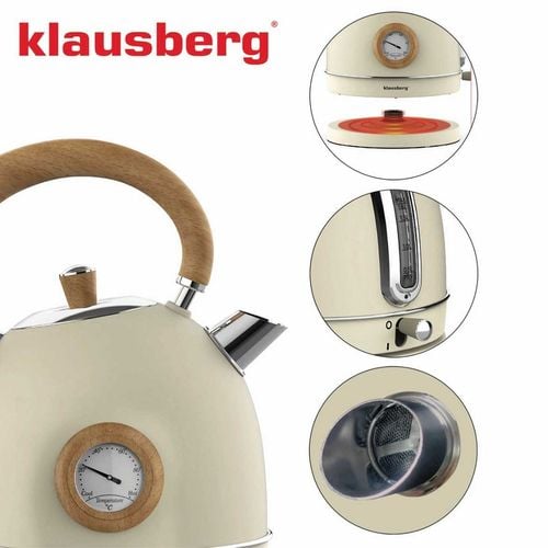 czajnik elektryczny 1,8l z termometrem klausberg kb-7906 retro na Arena.pl