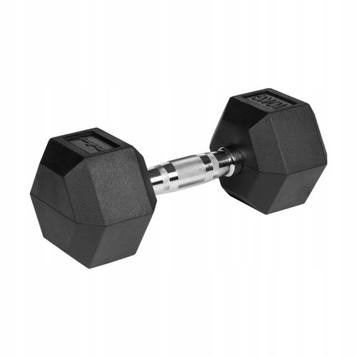 Hantle żeliwne gumowane HEX 2x10kg Rebel hexagonalne zestaw 20kg SOLIDNE na Arena.pl