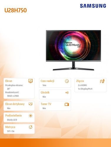 Monitor Samsung 28" U28H750UQUX na Arena.pl