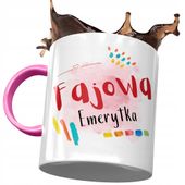 Kubek Różowy Dla Emerytki Fajowa Emerytka Kubek Z Nadrukiem Ze Zdjęciem