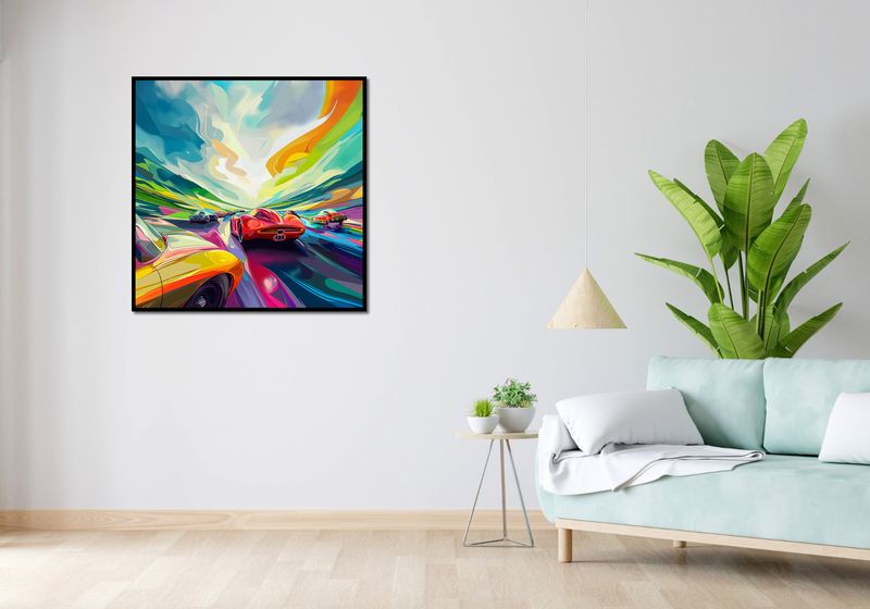 Plakat 90x90cm Wyścig Przy Barwach zdjęcie 4