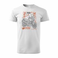 Koszulka z motocyklem na motor Honda NC 750 X NC750X 2025 męska biała REGULAR XXL