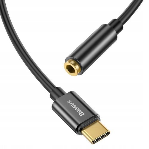 BASEUS ADAPTER PRZEJŚCIÓWKA AUDIO USB-C TYP-C - MINI JACK 3.5MM AUX DAC na Arena.pl
