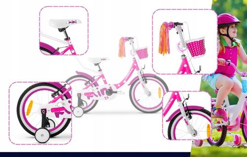 ROWER DZIECIĘCY TABOU ROWEREK MINI 14 CALI BARDZO LEKKI DLA DZIEWCZYNKI na Arena.pl