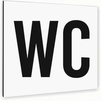 Tabliczka ALUMINIOWA WC BIAŁA Tablica nierdzewna NADRUK UV PIKTOGRAM