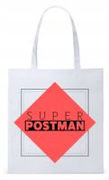 Dla Listonosza Prezent Torba Eco Biała Shopper Z Nadrukiem Ze Zdjęciem