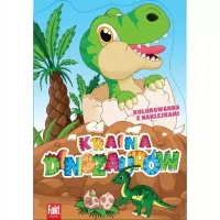 Kraina Dinozaurów - Kolorowanka z naklejkami