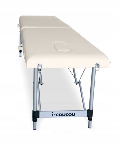 Stół Łóżko Masażu Składany Aluminiowy Przenośny 2-Segmentowy Leżanka na Arena.pl