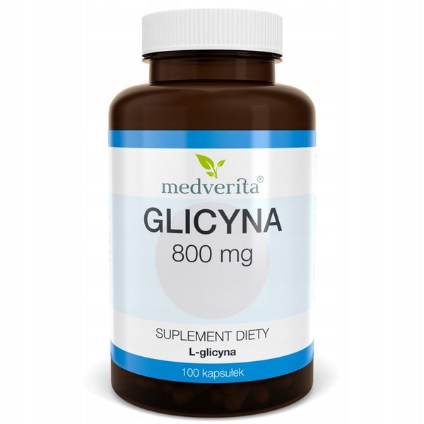 GLICYNA 800mg L-glicyna Aminokwas - 100 kapsułek zdjęcie 1