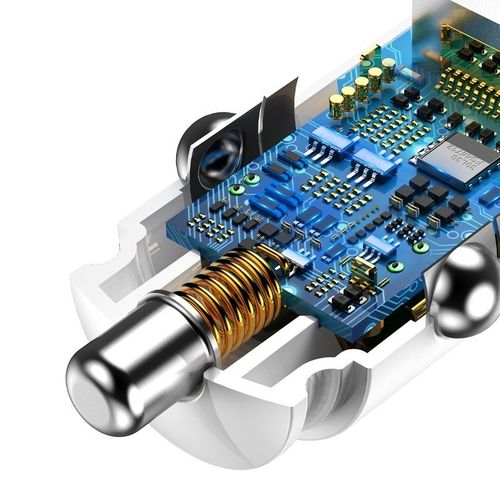Ładowarka Samochodowa Baseus Circular 2Xusb Qc3.0 5A 30W (Biała) na Arena.pl