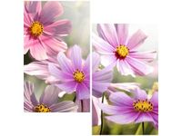 60X60CM DELIKATNE KWIATY DWU OBRAZ ŚCIAN