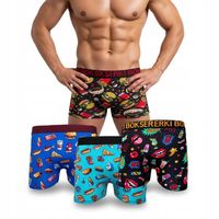 BOKSERKI MĘSKIE 4-PAK KOLOROWE ŚMIESZNE PREZENT DLA NIEGO ZESTAW