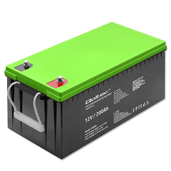 Qoltec Akumulator żelowy 12V 200Ah GEL zdjęcie 1