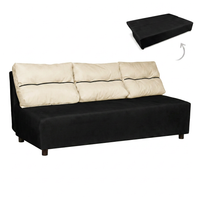 Kanapa Sofa rozkładana spania pojemnik czarno biała Kimo Duo Family Meble