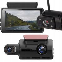 WIDEOREJESTRATOR SAMOCHODOWY KAMERA REJESTRATOR JAZDY HD DWA OBIEKTYWY 24H