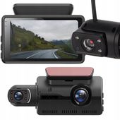 WIDEOREJESTRATOR SAMOCHODOWY KAMERA REJESTRATOR JAZDY HD DWA OBIEKTYWY 24H