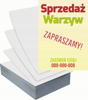 Ulotki A4 reklamowe firmowe 100szt projekt w cenie SPRZEDAŻ WARZYW