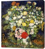 Obraz 90x100cm Bouquet of Flowers in a Vase, Van Gogh Vintage