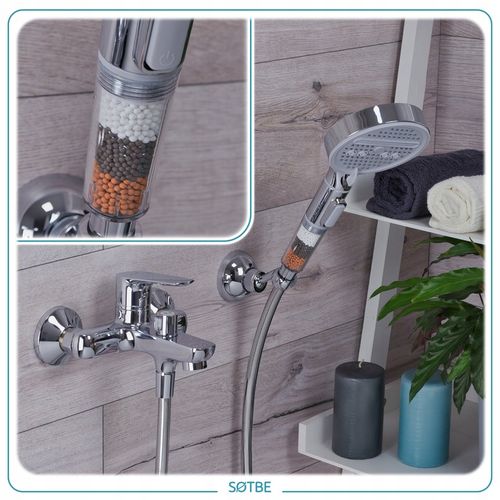 Słuchawka natryskowa pod prysznic DUŻA SOLIDNA start stop filtr kamienny na Arena.pl