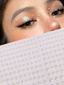 KRYSZTAŁKI NAKLEJKI TWARZ PEREŁKI PERŁY DIAMENCIKI 3D OCZY MAKEUP włosy