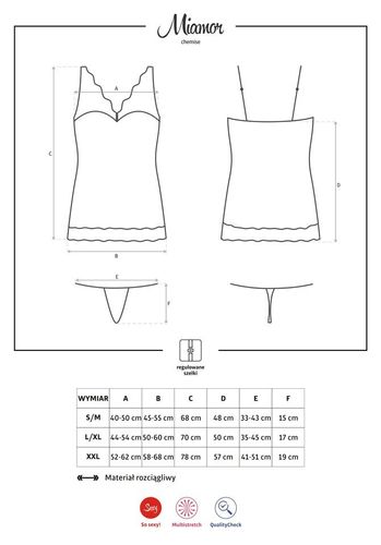 Biała Koszulka i Stringi - Obsessive Miamor S/M na Arena.pl
