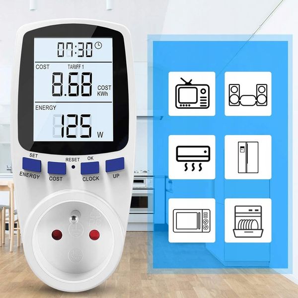 PRECYZYJNY LICZNIK WATOMIERZ POBORU PRĄDU ENERGII MIERNIK ELEKTRONICZNY zdjęcie 8