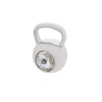 Fit Kolekcja - Zawieszka na łańcuszek srebrny KETTLEBELL SWAROVSKI Crystal 001