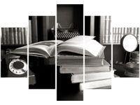 105CM 150CM OBRAZ 5 ELEM BIBLIOTECZKA DRUK