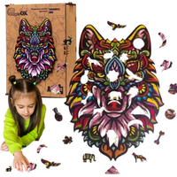 Puzzle Drewniane Eco Tajemniczy Wilk A3 Dla Dzieci Puza3-00725