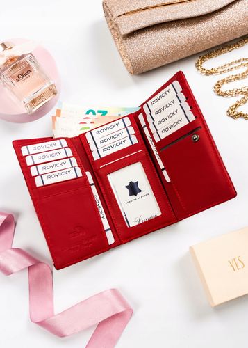 portfel damski ze skóry naturalnej zdobiony cyrkoniami - lorenti na Arena.pl