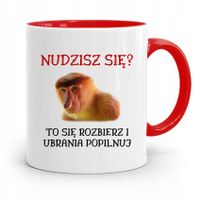 Kubek Czerwony Nosacz Janusz Nudzisz Sie Prezent Z Nadrukiem Ze Zdjęciem