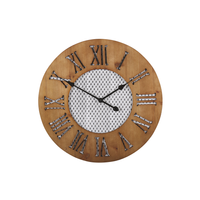 Zegar ścienny ø 60 cm ciemne drewno CUILCO