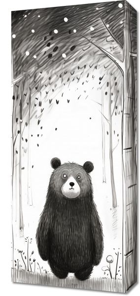 Obraz 30x70cm Ciekawski Miś zdjęcie 1