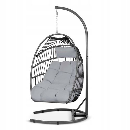 Sofotel Fotel ogrodowy wiszący Luisiana szary + szare poduszki Sofotel na Arena.pl