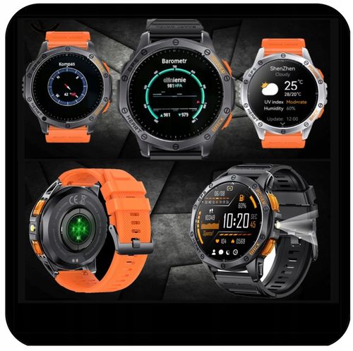 SMARTWATCH MĘSKI Z GPS K67 PL-MENU WODOODPORNY SMSY ROZMOWY SMART WATCH na Arena.pl