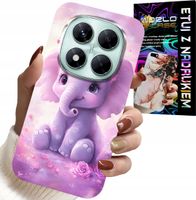ETUI DO XIAOMI NOTE 14 PRO 5G - SŁODKI SŁONIK NA RÓŻOWYM TLE CASE +FOLIA