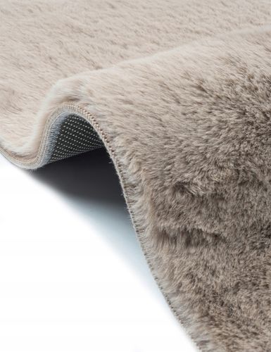 Dywan Pluszowy Rabbit do Sypialni Beżowy Dywanik Puszysty Miękki 60x100cm na Arena.pl