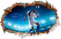 Naklejka samoprzylepna dziura 3D piłka nożna TANIO