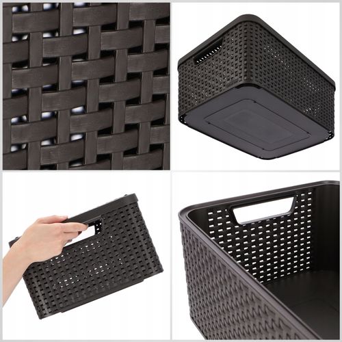 Curver Koszyk Pojemnik Z Pokrywką Do Szafy Brązowy na Arena.pl