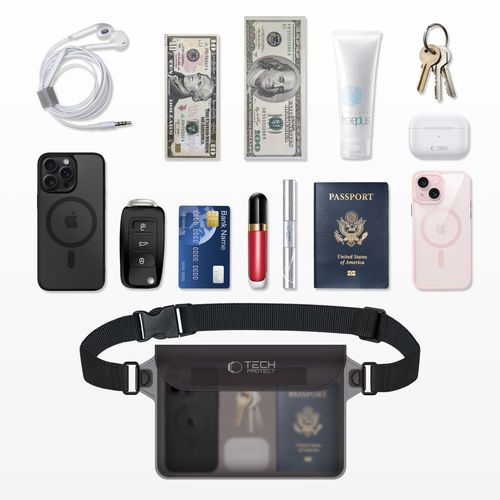 TECH-PROTECT UWP10 UNIVERSAL WATERPROOF POUCH 10 INCH BLACK/CLEAR na Arena.pl