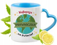 Dla Prawniczki Kubek Błękitny Z Uszkiem W Kształcie Serca Na Prezent
